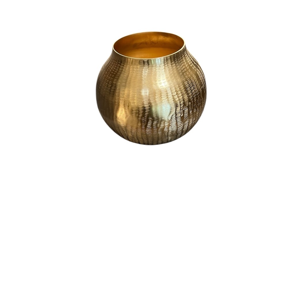 Gold Ribbed Globe Accent Decor